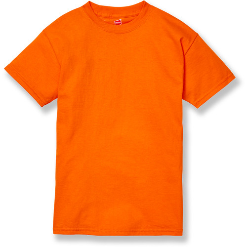 Short Sleeve T-Shirt with heat transferred logo [NJ201-362-CAM-ORANGE]
