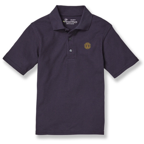 Short Sleeve Polo Shirt with embroidered logo [TX113-KNIT-MIH-DK NAVY]