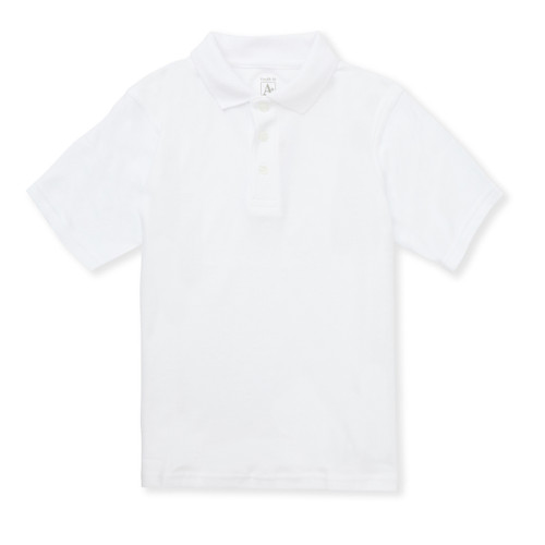 Short Sleeve Heavy-weight Polo Shirt with embroidered logo [NY095-8439/CSB-WHITE]