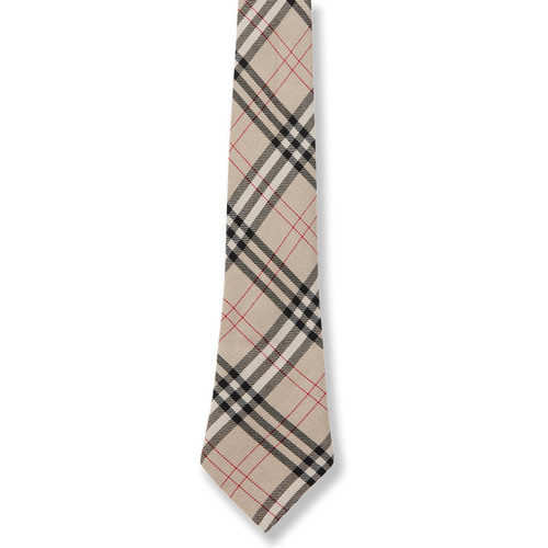 Men's Plaid Tie [NJ007-3-KBR-KHK & BK]