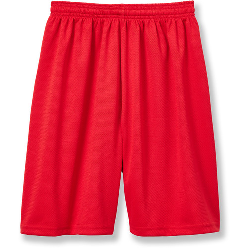 Micromesh Gym Shorts with heat transferred logo [FL022-101-LQM-RED]