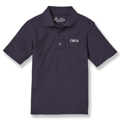 Short Sleeve Polo Shirt with embroidered logo [MD055-KNIT-CAV-DK NAVY]