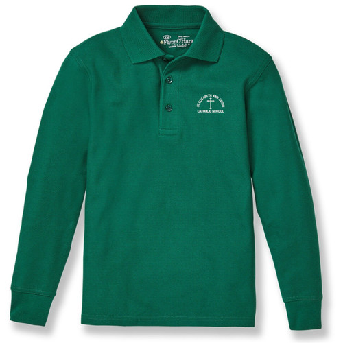 Long Sleeve Polo Shirt with embroidered logo [TX179-KNIT/ECL-HUNTER]
