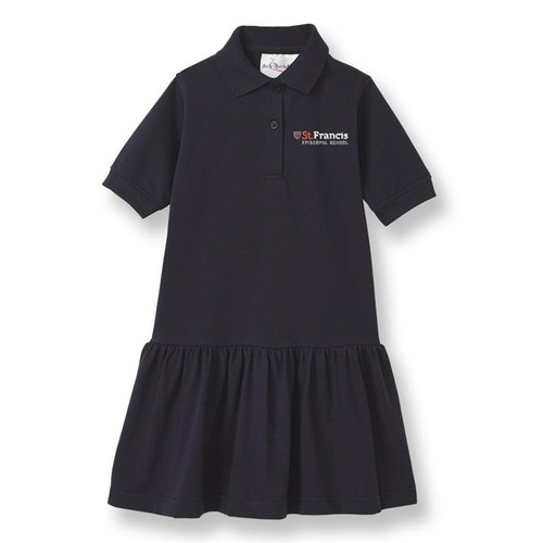 Short Sleeve Jersey Knit Dress with embroidered logo [TX177-7737-FEH-DK NAVY]