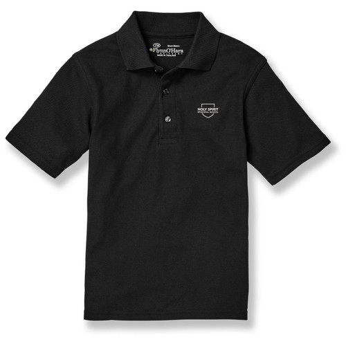 Short Sleeve Polo Shirt with embroidered logo [TX180-KNIT-HSE-BLACK]