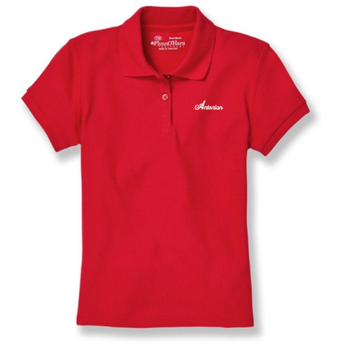 Ladies' Fit Polo Shirt with embroidered logo [TX044-9708-ATX-RED]