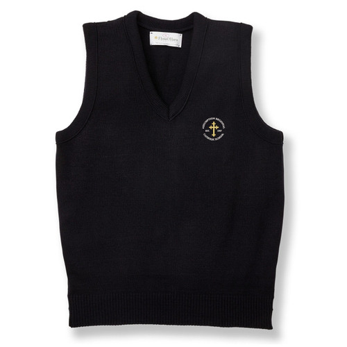 V-Neck Sweater Vest with embroidered logo [NJ011-6600/A P-NAVY]