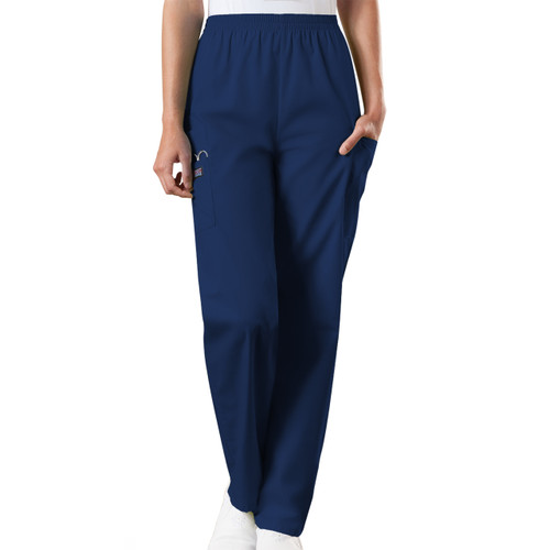 Ladies Cargo Scrub Pants [PA084-4200-NAVY]