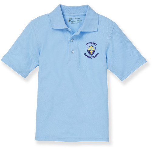Short Sleeve Polo Shirt with embroidered logo [FL032-KNIT-EPI-BLUE]