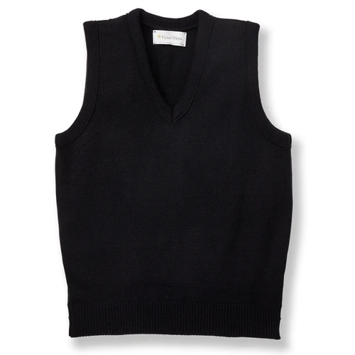 V-Neck Sweater Vest with embroidered logo [NY239-6600/LIO-NAVY]