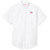 Short Sleeve Oxford Blouse with embroidered logo [FL030-OX/S DCM-WHITE]