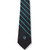 Striped Men's Tie w/Crest [PA515-3-BSH-GN/BK/WH]