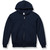 Full-Zip Hooded Sweatshirt with heat transferred logo [NY315-993/DEM-NAVY]