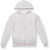 Full-Zip Hooded Sweatshirt with heat transferred logo [NY743-993/SHE-OXFORD]