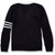 V-Neck Varsity Cardigan Sweater with heat transferred logo [NY191-3474/JBU-NVY W/WH]