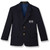 Youth Polyester Blazer with embroidered logo [NJ179-BOYS/GHS-NAVY]