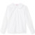 Long Sleeve Peterpan Collar Blouse with heat transferred logo [NY315-351/DA-WHITE]