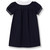 Peter Pan Collared Dress w/Piping with embroidered logo [TX011-1013-4DA-DK NAVY]