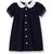 Peter Pan Collared Dress w/Piping with embroidered logo [TX011-1013-4DA-DK NAVY]