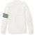 V-Neck Varsity Cardigan Sweater with embroidered logo [DE016-3461-WH W/GRN]