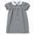 Peter Pan Collared Dress w/Piping with embroidered logo [TX209-1013-B3S-NAVY]