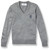 V-Neck Pullover Sweater with embroidered logo [NJ307-6500/LLV-HE GREY]