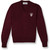 V-Neck Pullover Sweater with embroidered logo [NJ250-6500/SMW-WINE]