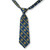 Striped Men's Tie w/Crest Repeat [NJ203-3-OKS-NV/GD]
