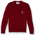 V-Neck Pullover Sweater with embroidered logo [PA861-6500/JPR-PR RED]