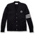 V-Neck Varsity Cardigan Sweater with embroidered logo [TX236-3461/IWH-NVY W/WH]