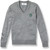 V-Neck Pullover Sweater with embroidered logo [TX236-6500/IWH-HE GREY]