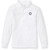 Long Sleeve Polo Shirt with embroidered logo [MD015-KNIT/ICT-WHITE]