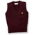 V-Neck Sweater Vest with embroidered logo [NY172-6600/STA-WINE]