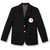 Girls' Polyester Blazer with school emblem [MD125-2000/SBM-BLACK]