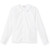 Long Sleeve Bermuda Collar Blouse [PA563-1609-WHITE]