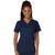 Revo Two Pocket Ladies V-Neck Top with embroidered logo [VA022-WW620LWU-NAVY]