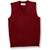 V-Neck Sweater Vest with heat transferred logo [NY693-6600-CARDINAL]