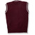 V-Neck Sweater Vest with embroidered logo [PA699-6603/MRN-WNE W/WH]