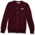 Crewneck Cardigan with embroidered logo [PA699-6000/MRN-WINE]