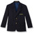 Youth Polyester Blazer with embroidered logo [GA035-BOYS/CRJ-NAVY]