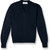 V-Neck Pullover Sweater with heat transferred logo [NY867-6500-NAVY]