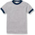 Short Sleeve Ringer T-Shirt with heat transferred logo [MD220-360-MBB-OXF W/NV]