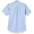 Short Sleeve Oxford Shirt with heat transferred logo [DE037-OXF-SS-BLUE]