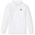 Long Sleeve Polo Shirt with embroidered logo [MD331-KNIT/BSJ-WHITE]