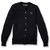 Crewneck Cardigan with embroidered logo [NJ363-6000/HCR-NAVY]