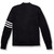 V-Neck Varsity Cardigan Sweater with embroidered logo [NJ107-3461/SEN-NVY W/WH]