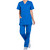 3 Pocket Unisex Top with embroidered logo [NY424-4876-ROYAL]
