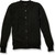 Crewneck Cardigan with embroidered logo [MS001-6000-BLACK]