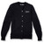 Crewneck Cardigan with embroidered logo [NY844-6000/LSS-NAVY]