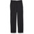 Girls' Flat Front Slacks with embroidered logo [NY093-15-99RAC-BLACK]
